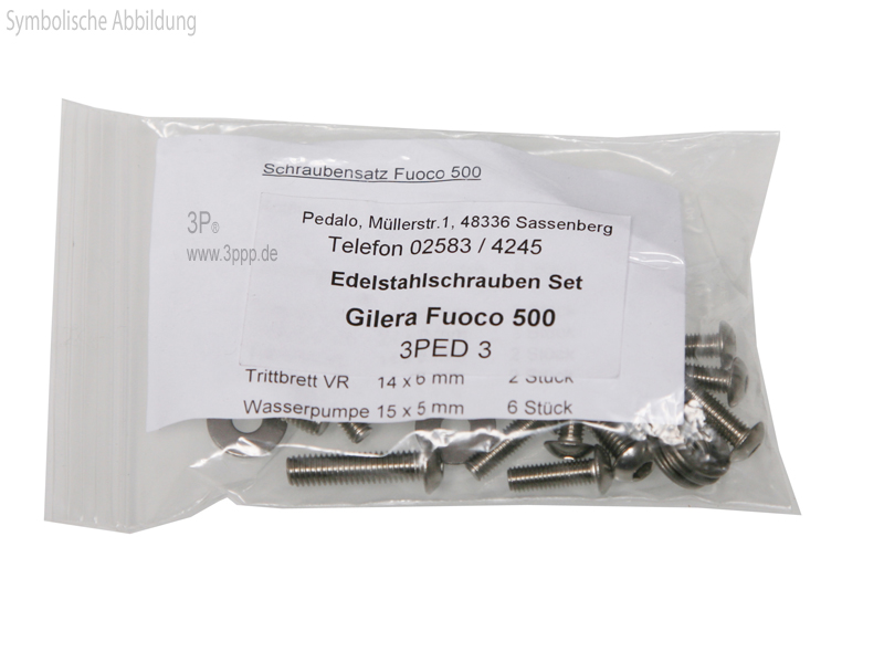 Edelstahl Schraubensatz V2A für Gilera Fuoco 500